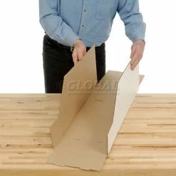 Best Sale 🛒 Foldable Corrugated Shelf Bin 9-3/4"W x 17-1/2"D x 10"H, White - Pkg Qty 27 🔥 -Containers shop 336408 06