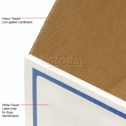 Best Sale 🛒 Foldable Corrugated Shelf Bin 9-3/4"W x 17-1/2"D x 10"H, White - Pkg Qty 27 🔥 -Containers shop 336408 2wco