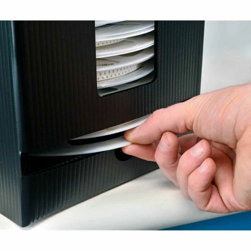 Budget 🎉 Protektive Pak Plastek Vertical 13" Reel Storage Container 37569 14"L x 14"W x 9-1/2"H - Black - Pkg Qty 5 😉 2 Budget 🎉 Protektive Pak Plastek Vertical 13" Reel Storage Container 37569 14"L x 14"W x 9-1/2"H - Black - Pkg Qty 5 😉 - Image 2