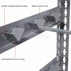 Wholesale 🤩 Global Industrial Axle Bracket Kit With One 3/4"Diameter 48"Long Axle ⭐ -Containers shop 390206 2wco