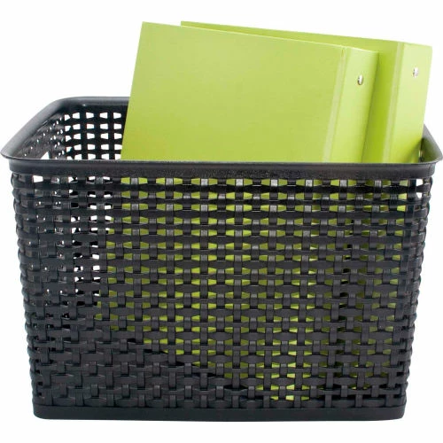Wholesale ๐ฅ Advantus® Plastic Weave Bin Large 40328 - 13-3/4"L x 10-1/2"W x 8-3/4"H Black, 2-Pack - Pkg Qty 2 ๐ 2 Wholesale ๐ฅ Advantus® Plastic Weave Bin Large 40328 - 13-3/4"L x 10-1/2"W x 8-3/4"H Black, 2-Pack - Pkg Qty 2 ๐ - Image 2