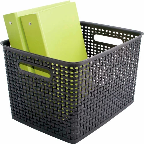 Wholesale ๐ฅ Advantus® Plastic Weave Bin Large 40328 - 13-3/4"L x 10-1/2"W x 8-3/4"H Black, 2-Pack - Pkg Qty 2 ๐ 1 Wholesale ๐ฅ Advantus® Plastic Weave Bin Large 40328 - 13-3/4"L x 10-1/2"W x 8-3/4"H Black, 2-Pack - Pkg Qty 2 ๐