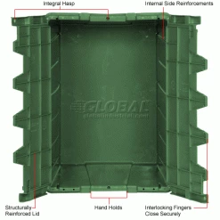 Best reviews of 🎉 Akro-Mils Buckhorn Attached Lid Container 39160- 27x16-7/8x12-1/2 - Pkg Qty 4 🔥 -Containers shop 422100 2wco