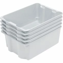 Best Sale 🛒 MFG Tray Molded Fiberglass Nest and Stack Tote 780608 - 25-1/4" x 18" x10", Pkg Qty 5, White - Pkg Qty 5 🌟 10 Best Sale 🛒 MFG Tray Molded Fiberglass Nest and Stack Tote 780608 - 25-1/4" x 18" x10", Pkg Qty 5, White - Pkg Qty 5 🌟 -Containers shop 422204WH 02