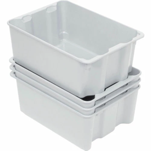 Best Sale 🛒 MFG Tray Molded Fiberglass Nest and Stack Tote 780608 - 25-1/4" x 18" x10", Pkg Qty 5, White - Pkg Qty 5 🌟 4 Best Sale 🛒 MFG Tray Molded Fiberglass Nest and Stack Tote 780608 - 25-1/4" x 18" x10", Pkg Qty 5, White - Pkg Qty 5 🌟 - Image 4