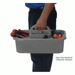 Best Sale 🤩 Quantum Storage Systems Quantum Plastic Tool Caddy TC-500GY - Pkg Qty 6 👏 -Containers shop 442138GY 3wco