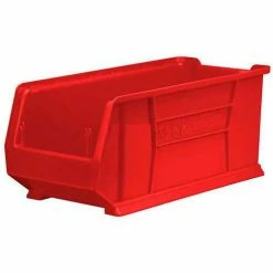 Cheapest ⌛ Akro-Mils® Super-Size AkroBin® Plastic Stacking Bin, 11"W x 23-7/8"D x 10"H, Red - Pkg Qty 4 ❤️