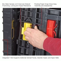 New 🛒 Global Industrial™ Folding Bulk Shipping Container, 48"Lx45"Wx34"H, 2000 Lb. Capacity, Black 🔔 -Containers shop 442211AIN 7wco