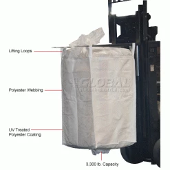 Cheapest 👍 Vestil Fabric FIBC Bulk Bag 36"W X 36"Lx 45"H - Pkg Qty 5 💯 -Containers shop 442219 1wco