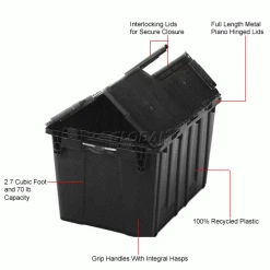 Top 10 ❤️ ORBIS Flipak® Distribution Container FP261 - 23-7/8 x 19-5/8 x 12-5/8 Recycled Black 🎁 -Containers shop 442616 1wco