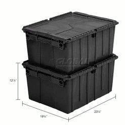 Top 10 ❤️ ORBIS Flipak® Distribution Container FP261 - 23-7/8 x 19-5/8 x 12-5/8 Recycled Black 🎁 -Containers shop 442616 dim