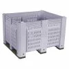 Cheap ✔️ Decade M40PGY3 Pallet Container Vented Wall 48x40x31 Short Side Runners Gray 1500 Lb Capacity 🥰