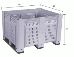 Cheap ✔️ Decade M40PGY3 Pallet Container Vented Wall 48x40x31 Short Side Runners Gray 1500 Lb Capacity 🥰 5 Cheap ✔️ Decade M40PGY3 Pallet Container Vented Wall 48x40x31 Short Side Runners Gray 1500 Lb Capacity 🥰 -Containers shop 442744 dim