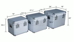 Flash Sale 🔥 Vestil CASE-A Aluminum Storage Cases Set of Three Sizes 🔔 -Containers shop 442880 dim