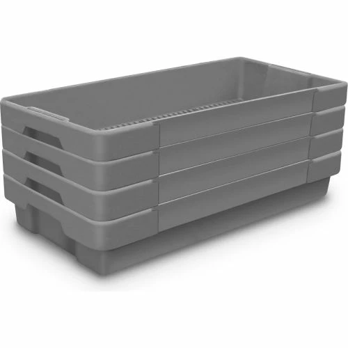 Budget â United Visual Products Plastic Utility Tray Gray 26" L X 12-1/2" W X 4-1/2 H - Pkg Qty 5 đĨ° 2 Budget â United Visual Products Plastic Utility Tray Gray 26" L X 12-1/2" W X 4-1/2 H - Pkg Qty 5 đĨ° - Image 2