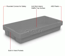 Budget â United Visual Products Plastic Utility Tray Gray 26" L X 12-1/2" W X 4-1/2 H - Pkg Qty 5 đĨ° 7 Budget â United Visual Products Plastic Utility Tray Gray 26" L X 12-1/2" W X 4-1/2 H - Pkg Qty 5 đĨ° -Containers shop 443034GY 1wco