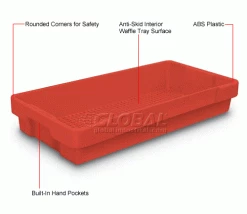 Wholesale ✨ United Visual Products Plastic Utility Tray Red 26" L X 12-1/2" W X 4-1/2 H - Pkg Qty 5 ⌛ -Containers shop 443034RD 1wco