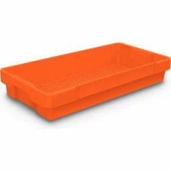 Promo 👍 United Visual Products Plastic Utility Tray Orange 26" L X 12-1/2" W X 4-1/2 H - Pkg Qty 5 💯