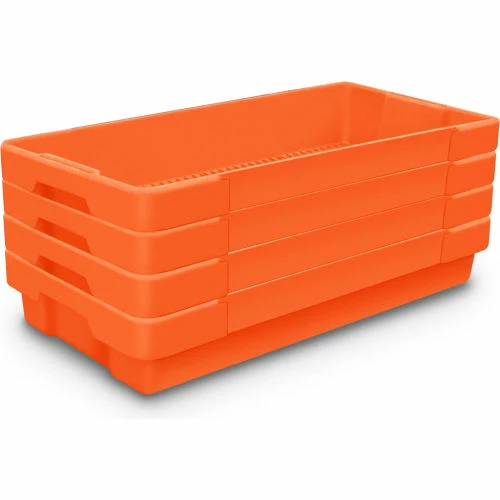 Promo 👍 United Visual Products Plastic Utility Tray Orange 26" L X 12-1/2" W X 4-1/2 H - Pkg Qty 5 💯 2 Promo 👍 United Visual Products Plastic Utility Tray Orange 26" L X 12-1/2" W X 4-1/2 H - Pkg Qty 5 💯 - Image 2