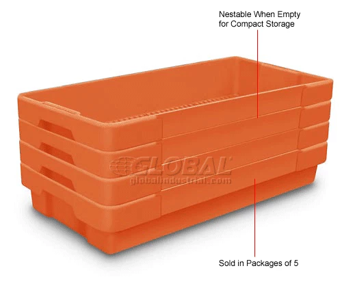 Promo 👍 United Visual Products Plastic Utility Tray Orange 26" L X 12-1/2" W X 4-1/2 H - Pkg Qty 5 💯 4 Promo 👍 United Visual Products Plastic Utility Tray Orange 26" L X 12-1/2" W X 4-1/2 H - Pkg Qty 5 💯 - Image 4