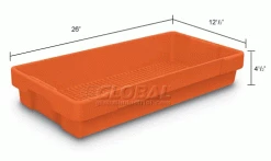 Promo 👍 United Visual Products Plastic Utility Tray Orange 26" L X 12-1/2" W X 4-1/2 H - Pkg Qty 5 💯 9 Promo 👍 United Visual Products Plastic Utility Tray Orange 26" L X 12-1/2" W X 4-1/2 H - Pkg Qty 5 💯 -Containers shop 443034RG dim