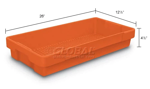 Promo 👍 United Visual Products Plastic Utility Tray Orange 26" L X 12-1/2" W X 4-1/2 H - Pkg Qty 5 💯 5 Promo 👍 United Visual Products Plastic Utility Tray Orange 26" L X 12-1/2" W X 4-1/2 H - Pkg Qty 5 💯 - Image 5