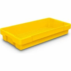 Flash Sale 😀 United Visual Products Plastic Utility Tray Yellow 26" L X 12-1/2" W X 4-1/2 H - Pkg Qty 5 🔥