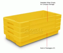 Flash Sale 😀 United Visual Products Plastic Utility Tray Yellow 26" L X 12-1/2" W X 4-1/2 H - Pkg Qty 5 🔥 -Containers shop 443034YL 2wco