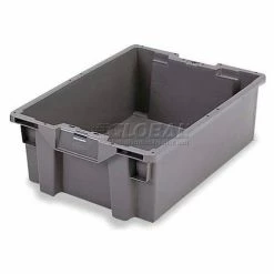Hot Sale 👏 ORBIS Stack-N-Nest Pallet Container GS6040-22 - 23-5/8 x 15-3/4 x 8-1/2 Gray 🔥