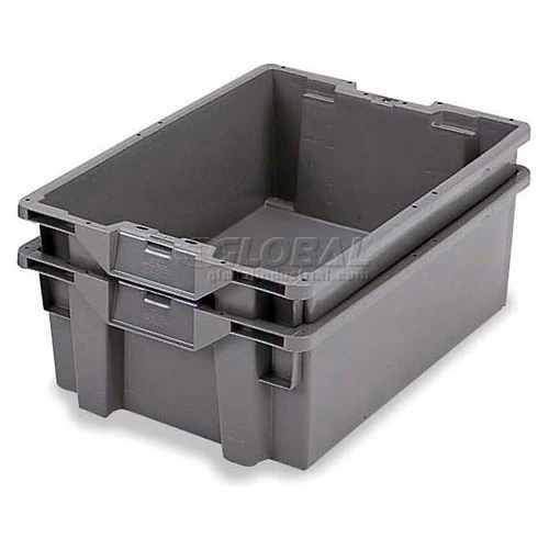 Hot Sale 👏 ORBIS Stack-N-Nest Pallet Container GS6040-22 - 23-5/8 x 15-3/4 x 8-1/2 Gray 🔥 2 Hot Sale 👏 ORBIS Stack-N-Nest Pallet Container GS6040-22 - 23-5/8 x 15-3/4 x 8-1/2 Gray 🔥 - Image 2