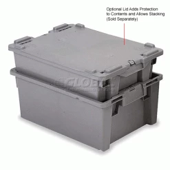 Best Sale 🥰 ORBIS Stack-N-Nest Pallet Container GS6040-18 - 23-5/8 x 15-3/4 x 7-1/8 Gray ⌛ 12 Best Sale 🥰 ORBIS Stack-N-Nest Pallet Container GS6040-18 - 23-5/8 x 15-3/4 x 7-1/8 Gray ⌛ -Containers shop 443115 3wco 1