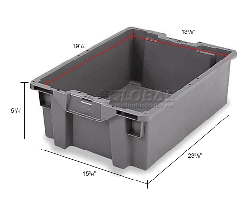 New ✔️ ORBIS Stack-N-Nest Pallet Container GS6040-13 - 23-5/8 x 15-3/4 x 5-1/4 Gray 🤩 7 New ✔️ ORBIS Stack-N-Nest Pallet Container GS6040-13 - 23-5/8 x 15-3/4 x 5-1/4 Gray 🤩 - Image 7