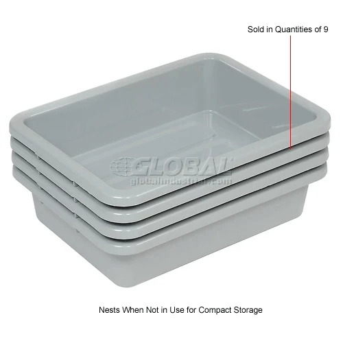 New 🥰 Global Industrial Nesting Tote Box 20-1/4"Lx15-1/4"Wx5"H Gray - Pkg Qty 6 🤩 10 New 🥰 Global Industrial Nesting Tote Box 20-1/4"Lx15-1/4"Wx5"H Gray - Pkg Qty 6 🤩 - Image 10