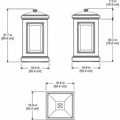 Brand new ⌛ Mayne Berkshire Outdoor Storage Box 4835-B - 20"L x 20"W x 37-3/4"H, White 🎁 -Containers shop 4835 dim