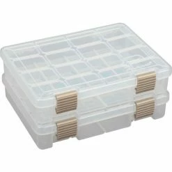 Hot Sale 👍 Plano Molding Plano ProLatch™ StowAway® Open Compartment Box, 9"L x 7"W x 2"H, Clear - Pkg Qty 6 ⌛ -Containers shop 493285 04