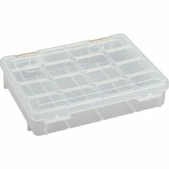 Hot Sale 👍 Plano Molding Plano ProLatch™ StowAway® Open Compartment Box, 9"L x 7"W x 2"H, Clear - Pkg Qty 6 ⌛ -Containers shop 493285 06