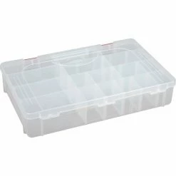 Best Pirce ❤️ Plano Molding Plano ProLatch™ StowAway® 6-21 Adjustable Compartment Box, 14"Wx9-1/8"Dx2-13/16"H, Clear - Pkg Qty 3 🧨 -Containers shop 493286 07