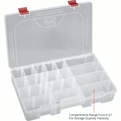 Best Pirce ❤️ Plano Molding Plano ProLatch™ StowAway® 6-21 Adjustable Compartment Box, 14"Wx9-1/8"Dx2-13/16"H, Clear - Pkg Qty 3 🧨 -Containers shop 493286 3wco