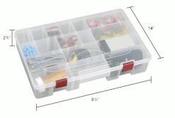 Best Pirce ❤️ Plano Molding Plano ProLatch™ StowAway® 6-21 Adjustable Compartment Box, 14"Wx9-1/8"Dx2-13/16"H, Clear - Pkg Qty 3 🧨 -Containers shop 493286 dim