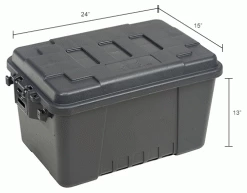 Budget ๐ Plano Molding 161900 56 Quart Storage Trunk, 24"L x 15"W x 13"H, Black ๐ 25 Budget ๐ Plano Molding 161900 56 Quart Storage Trunk, 24"L x 15"W x 13"H, Black ๐ -Containers shop 493296IN dim