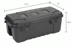 Flash Sale 🎁 Plano Molding 191900 110 Quart Mobile Storage Trunk, 37-3/4"L x 18-1/4"W x 14"H Black 😍 -Containers shop 493298IN dim