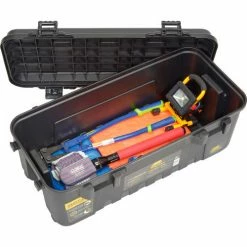 Flash Sale 🎁 Plano Molding 191900 110 Quart Mobile Storage Trunk, 37-3/4"L x 18-1/4"W x 14"H Black 😍 -Containers shop 493298 03