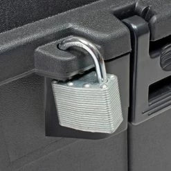 Flash Sale 🎁 Plano Molding 191900 110 Quart Mobile Storage Trunk, 37-3/4"L x 18-1/4"W x 14"H Black 😍 -Containers shop 493298 08