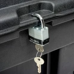 Flash Sale 🎁 Plano Molding 191900 110 Quart Mobile Storage Trunk, 37-3/4"L x 18-1/4"W x 14"H Black 😍 -Containers shop 493298 10