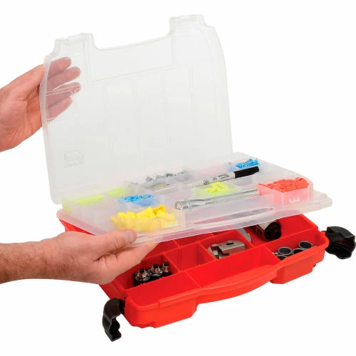 Best Sale ❤️ Plano Molding Plano Stow N Go Singled-Sided LockJaw 15-54 Adjustable Compartment Box, 14.5"Wx3-3/8"Dx11-3/4"H,Red ⌛ 2 Best Sale ❤️ Plano Molding Plano Stow N Go Singled-Sided LockJaw 15-54 Adjustable Compartment Box, 14.5"Wx3-3/8"Dx11-3/4"H,Red ⌛ - Image 2