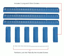 Outlet 🎁 Global Industrial™ Divider Kit for 3"H Drawer of Modular Drawer Cabinet 30"Wx27"D, Blue ⭐ 11 Outlet 🎁 Global Industrial™ Divider Kit for 3"H Drawer of Modular Drawer Cabinet 30"Wx27"D, Blue ⭐ -Containers shop 493341IN 3wco