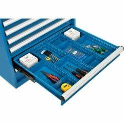 Best deal 🤩 Global Industrial™ Divider Kit for 4"H Drawer of Modular Drawer Cabinet 30"Wx27"D, Blue 🛒