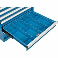Best deal 🤩 Global Industrial™ Divider Kit for 4"H Drawer of Modular Drawer Cabinet 30"Wx27"D, Blue 🛒 -Containers shop 493342 02
