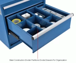 Best Pirce 🛒 Global Industrial™ Divider Kit for 10"H Drawer of Modular Drawer Cabinet 30"Wx27"D, Blue ✨ -Containers shop 493344IN 1wco