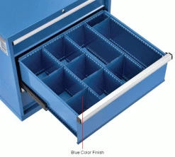 Best Pirce 🛒 Global Industrial™ Divider Kit for 10"H Drawer of Modular Drawer Cabinet 30"Wx27"D, Blue ✨ -Containers shop 493344IN 2wco
